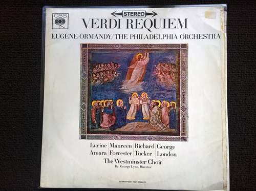 Cover Verdi*, The Philadelphia Orchestra, The Westminster Choir*, Eugene Ormandy, Dr. George Lynn - Verdi Requiem (2xLP) Schallplatten Ankauf