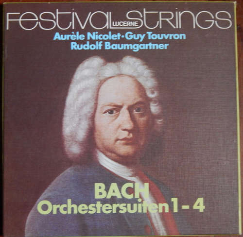 Cover Bach*, Aurèle Nicolet, Guy Touvron, Rudolf Baumgartner, Festival Strings Lucerne - Bach Orchestersuiten 1-4 / Festival Lucerne Strings (2xLP + Box) Schallplatten Ankauf