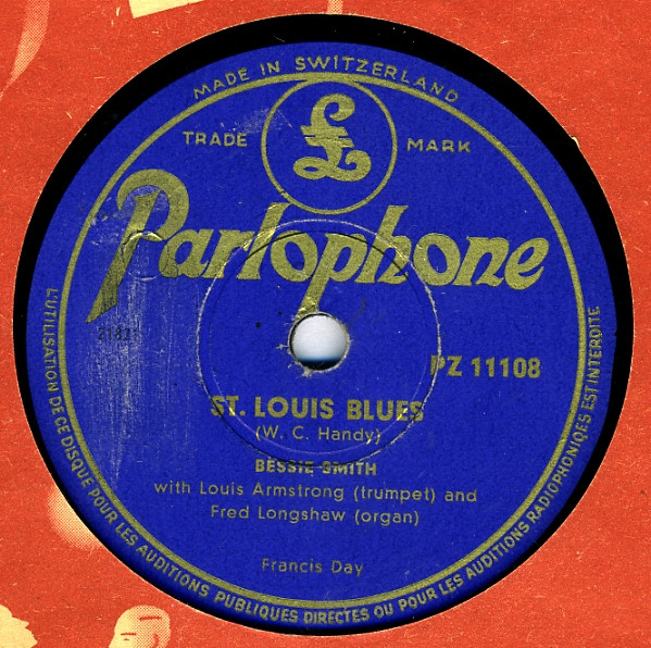 Cover Bessie Smith - St. Louis Blues / Reckless Blues (Shellac, 10) Schallplatten Ankauf