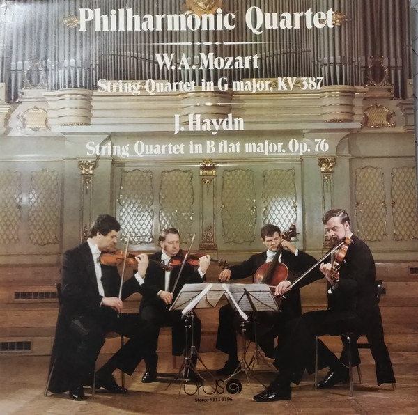 Cover Philharmonic Quartet* – W. A. Mozart* / J. Haydn* - String Quartet In G Major, KV 387 / String Quartet In B Flat Major, Op. 76 (LP, Album, RP) Schallplatten Ankauf