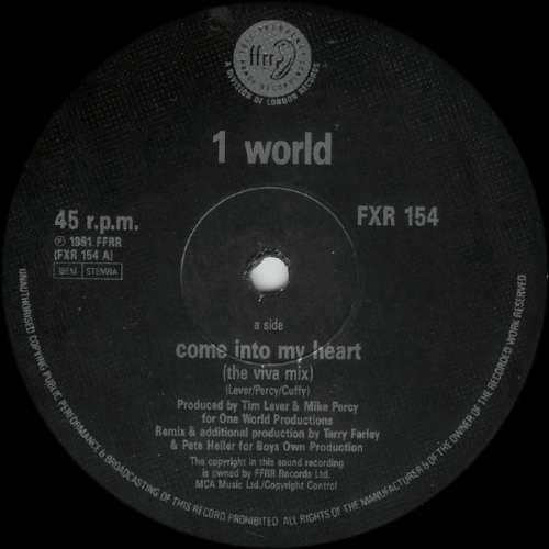 Cover 1 World - Come Into My Heart (Remix) (12) Schallplatten Ankauf