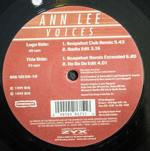 Cover Ann Lee - Voices (12) Schallplatten Ankauf