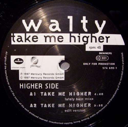 Cover Walty - Take Me Higher (12, Promo) Schallplatten Ankauf