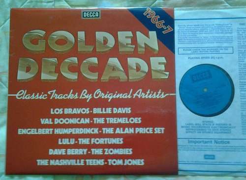 Cover Various - Golden  Deccade 1966-67 (LP, Comp) Schallplatten Ankauf