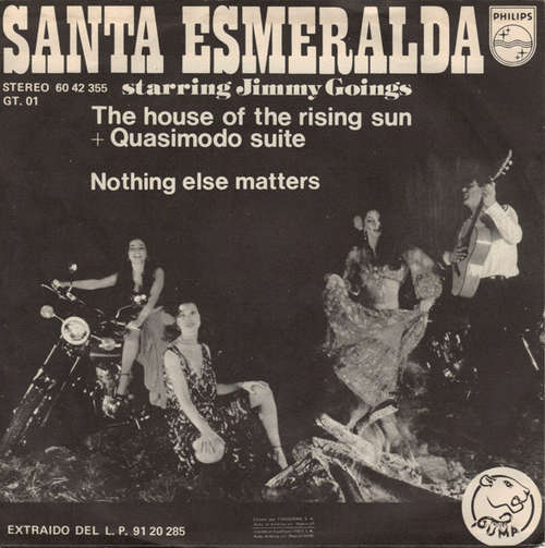 Cover Santa Esmeralda Starring Jimmy Goings - The House Of The Rising Sun + Quasimodo Suite / Nothing Else Matters (7, Single) Schallplatten Ankauf