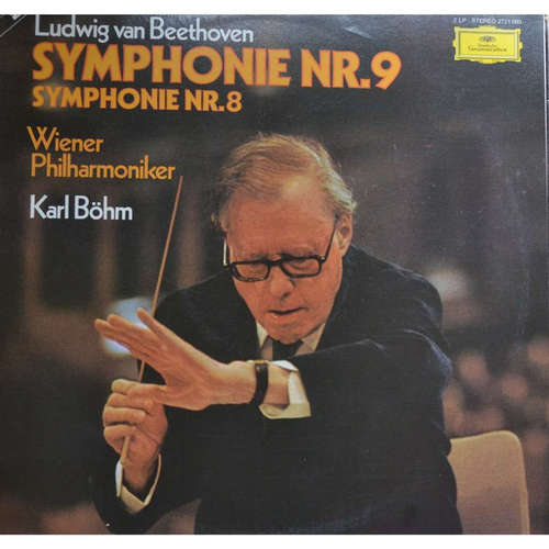 Cover Ludwig van Beethoven, Wiener Staatsopernchor, Karl Böhm - Symphonie Nr. 9 / Symphonie Nr. 8 (2xLP) Schallplatten Ankauf