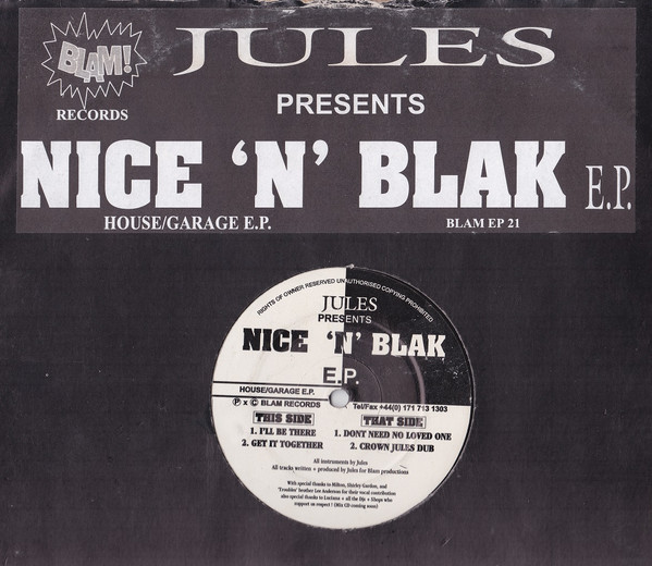 Cover Jules (7) - Nice 'N' Blak E.P. (12, EP) Schallplatten Ankauf