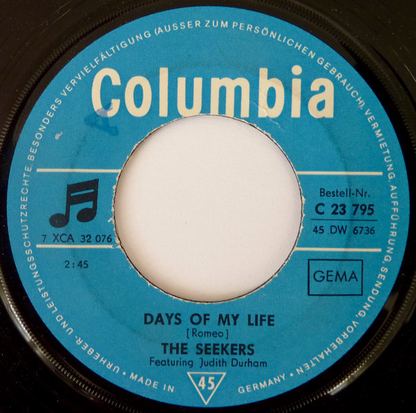 Cover The Seekers - Days Of My Life (7, Single) Schallplatten Ankauf