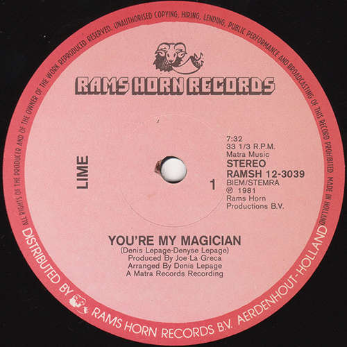 Cover Lime (2) - You're My Magician (12, Maxi) Schallplatten Ankauf