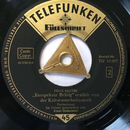 Cover Fritz Reuter - Entspekter Bräsig (7) Schallplatten Ankauf