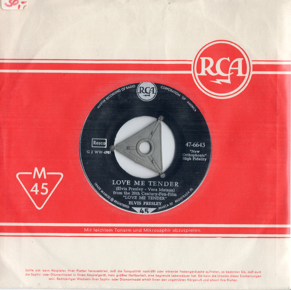 Cover Elvis Presley - Love Me Tender / Anyway You Want Me (7, Single, s5 ) Schallplatten Ankauf