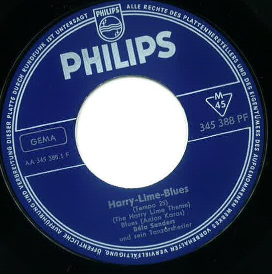 Bild Béla Sanders Und Sein Tanzorchester* - Harry-Lime-Blues (7, Single, Mono) Schallplatten Ankauf