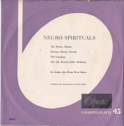 Cover Deep River Boys - Negro Spirituals (7) Schallplatten Ankauf
