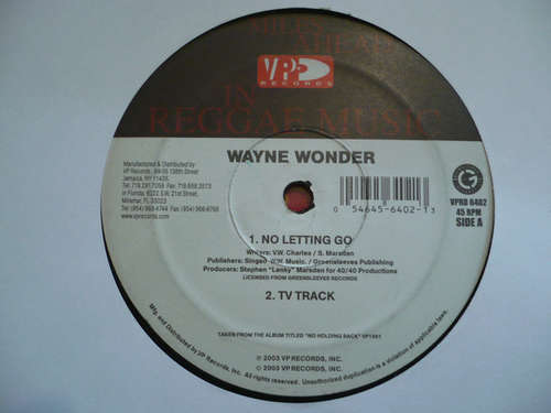 Cover Wayne Wonder - No Letting Go (12) Schallplatten Ankauf
