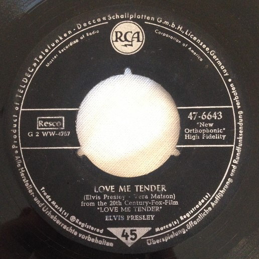 Cover Elvis Presley - Love Me Tender / Anyway You Want Me (7, Single) Schallplatten Ankauf