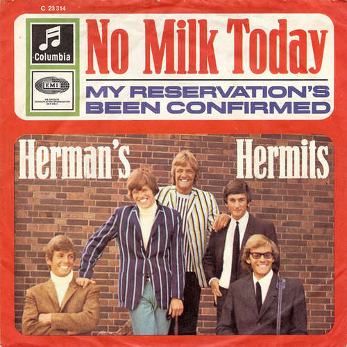 Cover Herman's Hermits - No Milk Today (7, Single) Schallplatten Ankauf