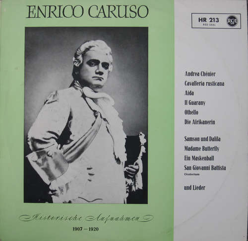 Cover Enrico Caruso - Historische Aufnahmen 1907-1920 (LP, Comp) Schallplatten Ankauf
