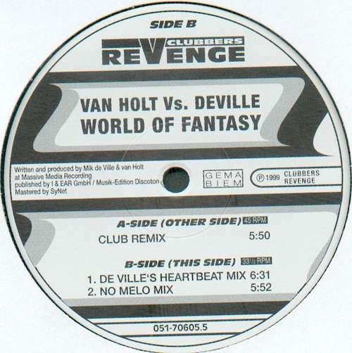 Cover Van Holt* Vs. Deville* - World Of Fantasy (12) Schallplatten Ankauf
