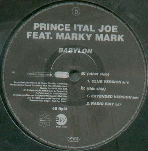 Cover Prince Ital Joe Feat. Marky Mark - Babylon (12, Promo, Maxi) Schallplatten Ankauf