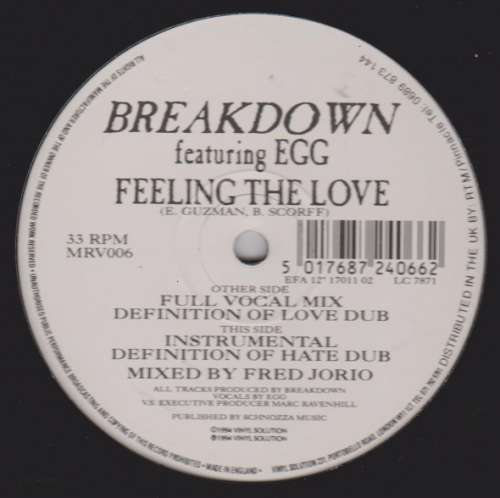 Cover Breakdown (2) - Feeling The Love (12) Schallplatten Ankauf