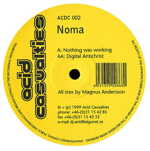 Cover Noma - Nothing Was Working / Digital Antichrist (12) Schallplatten Ankauf
