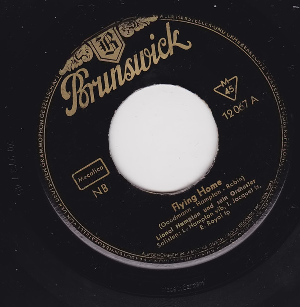 Cover Lionel Hampton und sein Orchester* / Lionel Hampton und sein Septett* - Flying Home / Two Finger Boogie (7, Single) Schallplatten Ankauf