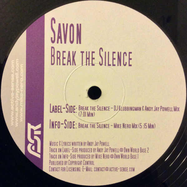 Bild Savon - Break The Silence (12) Schallplatten Ankauf