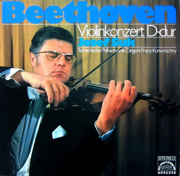 Cover Beethoven* - Josef Suk, Tschechische Philharmonie* Dirigent Franz Konwitschny - Violinkonzert D-dur (LP, Album, RE) Schallplatten Ankauf