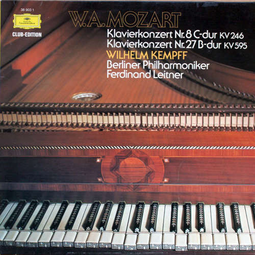 Cover W.A.Mozart*, Berliner Philharmoniker, Ferdinand Leitner - Klavierkonzert Nr. 8 C-dur KV 246 / Klavierkonzert Nr. 27 B-dur KV 595 (LP, Club) Schallplatten Ankauf