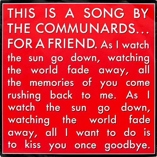 Cover The Communards - For A Friend (7, Single) Schallplatten Ankauf
