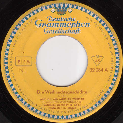 Cover Mathias Wieman - Die Weihnachtsgeschichte (7, Mono) Schallplatten Ankauf