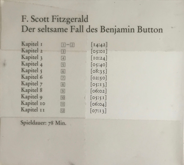 Cover F. Scott Fitzgerald, Gert Heidenreich - Der Seltsame Fall Des Benjamin Button (CD) Schallplatten Ankauf