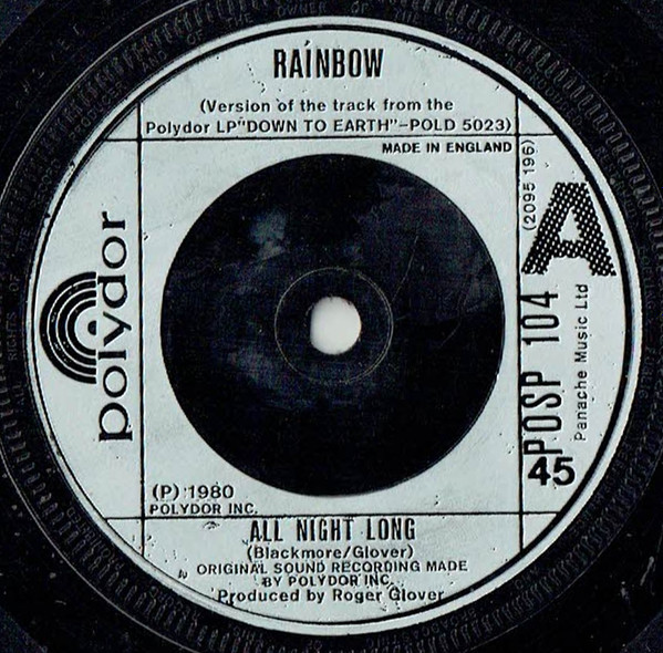 Bild Rainbow - All Night Long (7, Single, Com) Schallplatten Ankauf