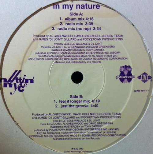 Cover Nuttin' Nyce - In My Nature (12) Schallplatten Ankauf