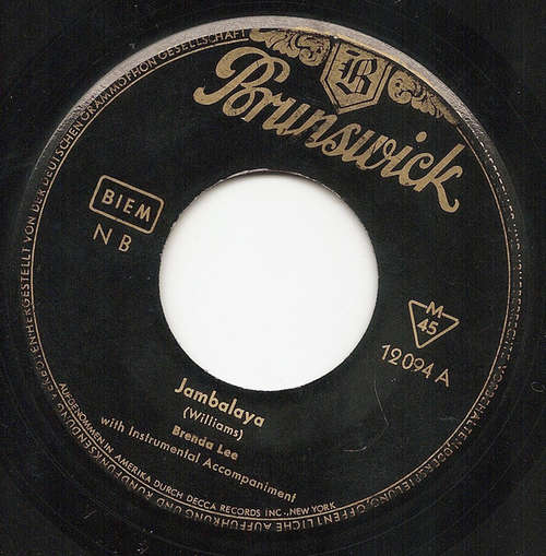Cover Brenda Lee - Jambalaya / One Step At A Time (7, Single, Mono) Schallplatten Ankauf