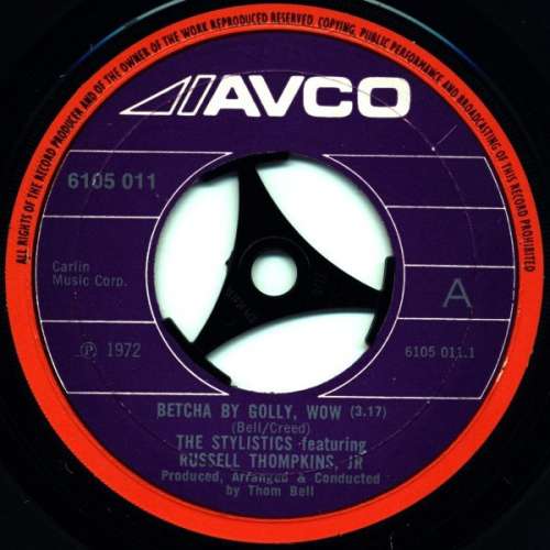 Cover The Stylistics Featuring Russell Thompkins, Jr. - Betcha By Golly, Wow (7, Single, Lar) Schallplatten Ankauf