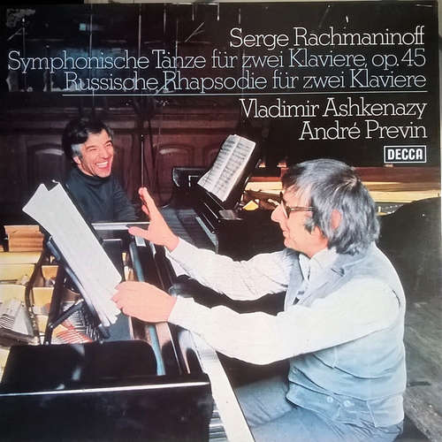 Cover Serge Rachmaninoff* - Vladimir Ashkenazy, André Previn - Symphonische Tänze Für Zwei Klaviere, Op.45 / Russische Rhapsodie Für Zwei Klaviere (LP) Schallplatten Ankauf