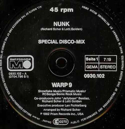 Cover Warp 9 - Nunk (12, Maxi) Schallplatten Ankauf