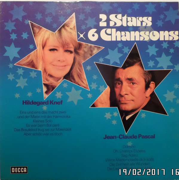 Cover Hildegard Knef, Jean-Claude Pascal - 2 Stars x 6 Chansons (LP, Comp) Schallplatten Ankauf