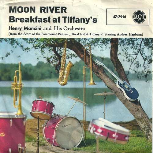 Cover Henry Mancini And His Orchestra - Moon River / Breakfast At Tiffany's (7, Single, Mono) Schallplatten Ankauf