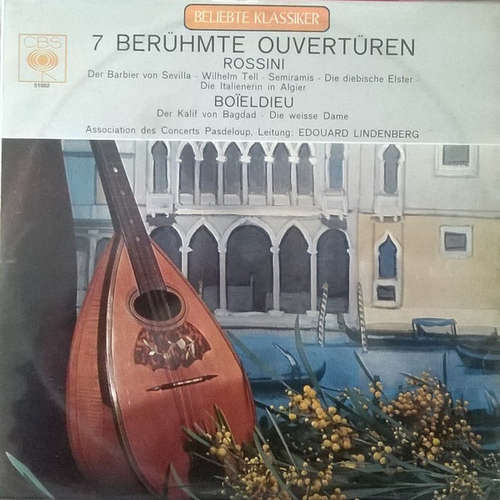Cover Rossini* / Boieldieu* / Association Des Concerts Pasdeloup*, Edouard Lindenberg - 7 Berühmte Ouvertüren (LP) Schallplatten Ankauf